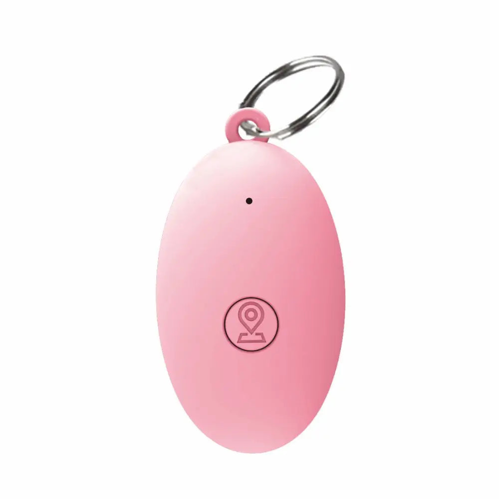Soft pink GPS tracker for keys, perfect for locating personal items with style and ease